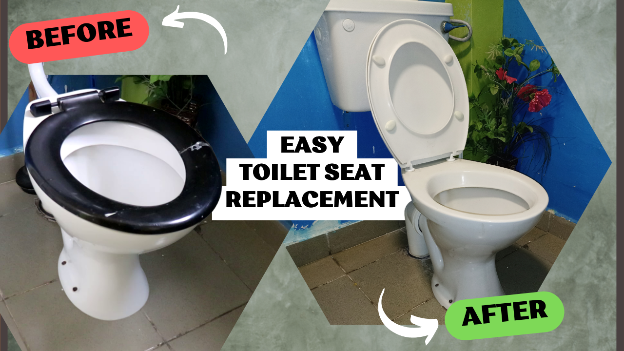 Easy Toilet Seat Replacement – From Broken Black to Stylish White!